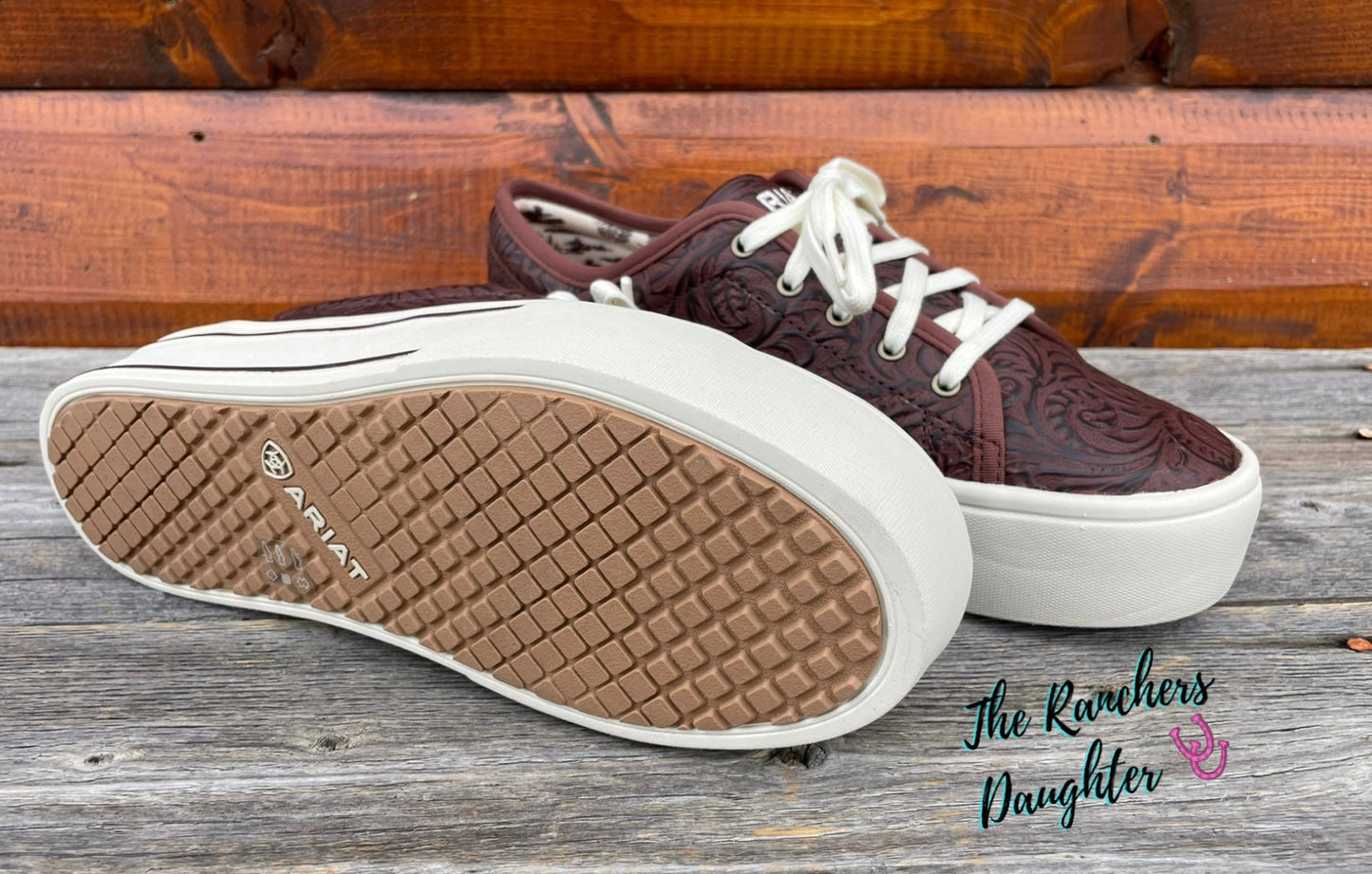 Ariat Brown Floral Embossed Skylar