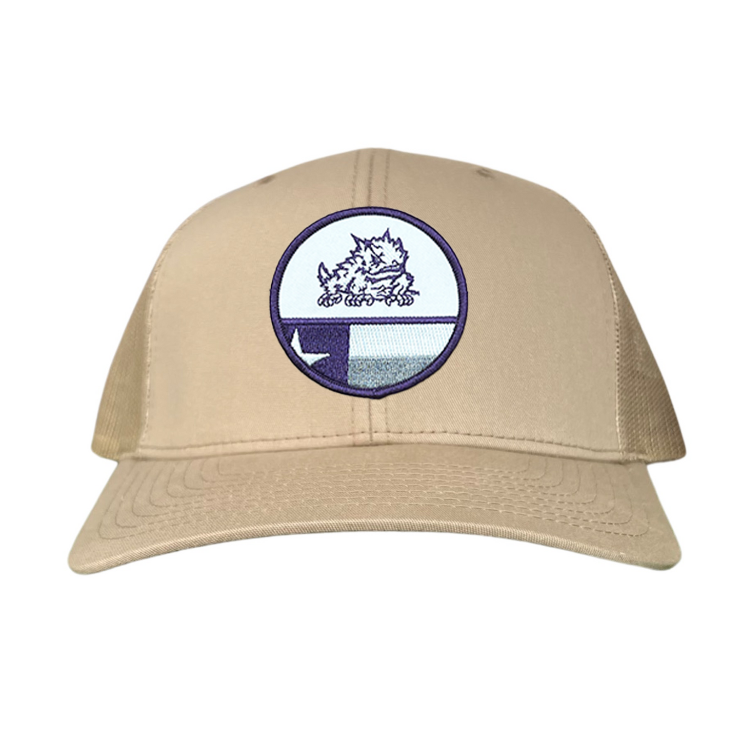 TCU Circle Horned Frog w/h State Flag / Hats / TCU034 / 248 / MM