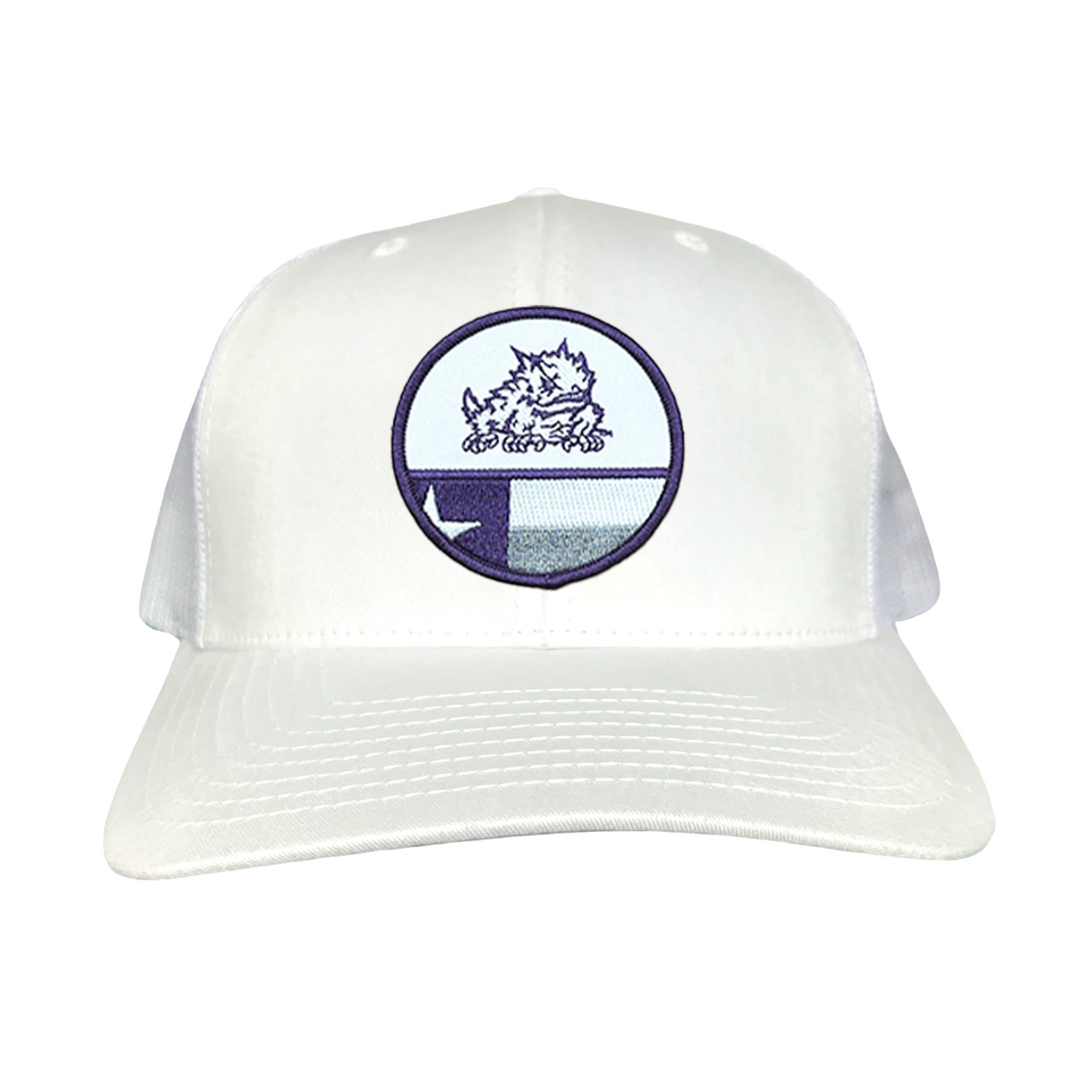 TCU Circle Horned Frog w/h State Flag / Hats / TCU034 / 248 / MM