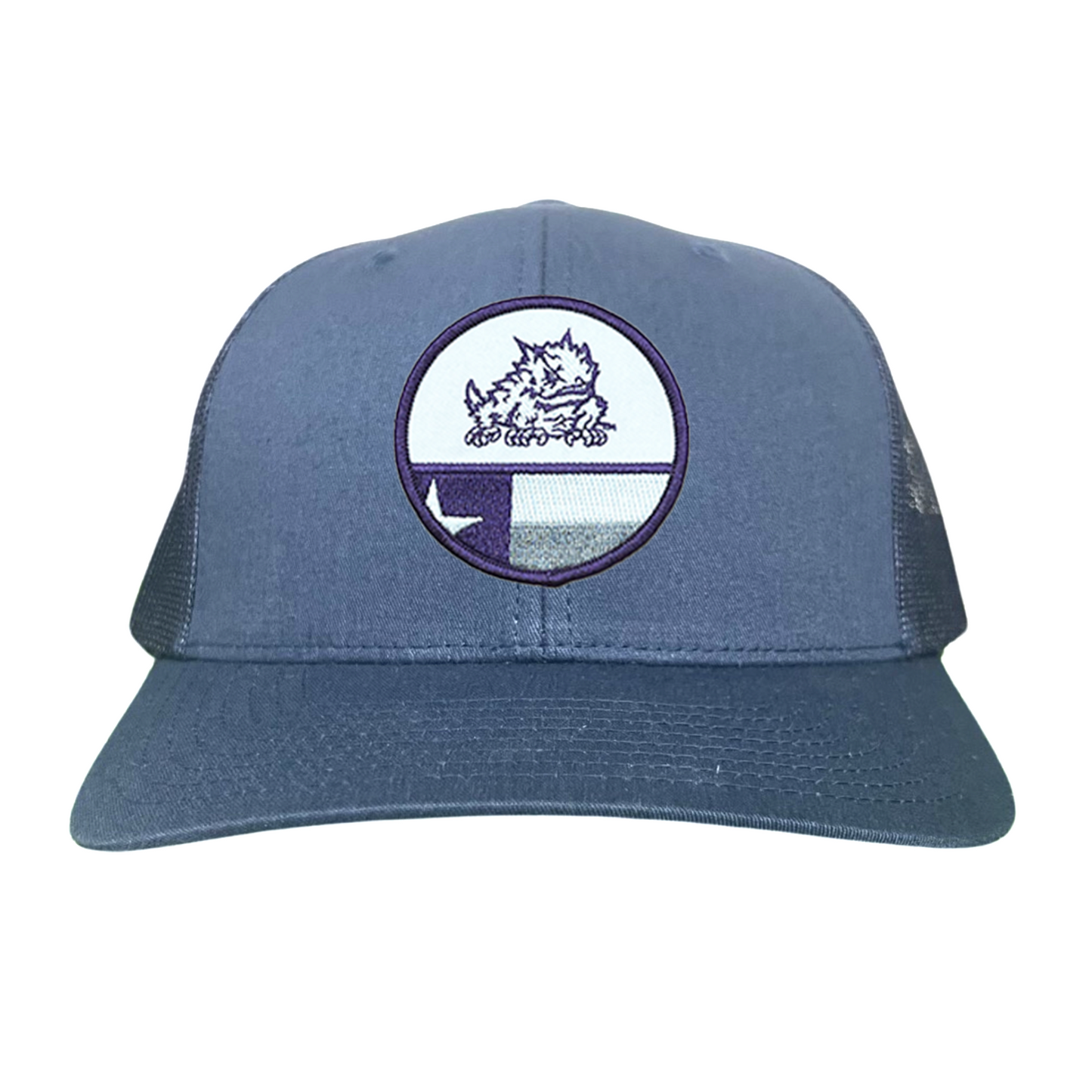 TCU Circle Horned Frog w/h State Flag / Hats / TCU034 / 248 / MM