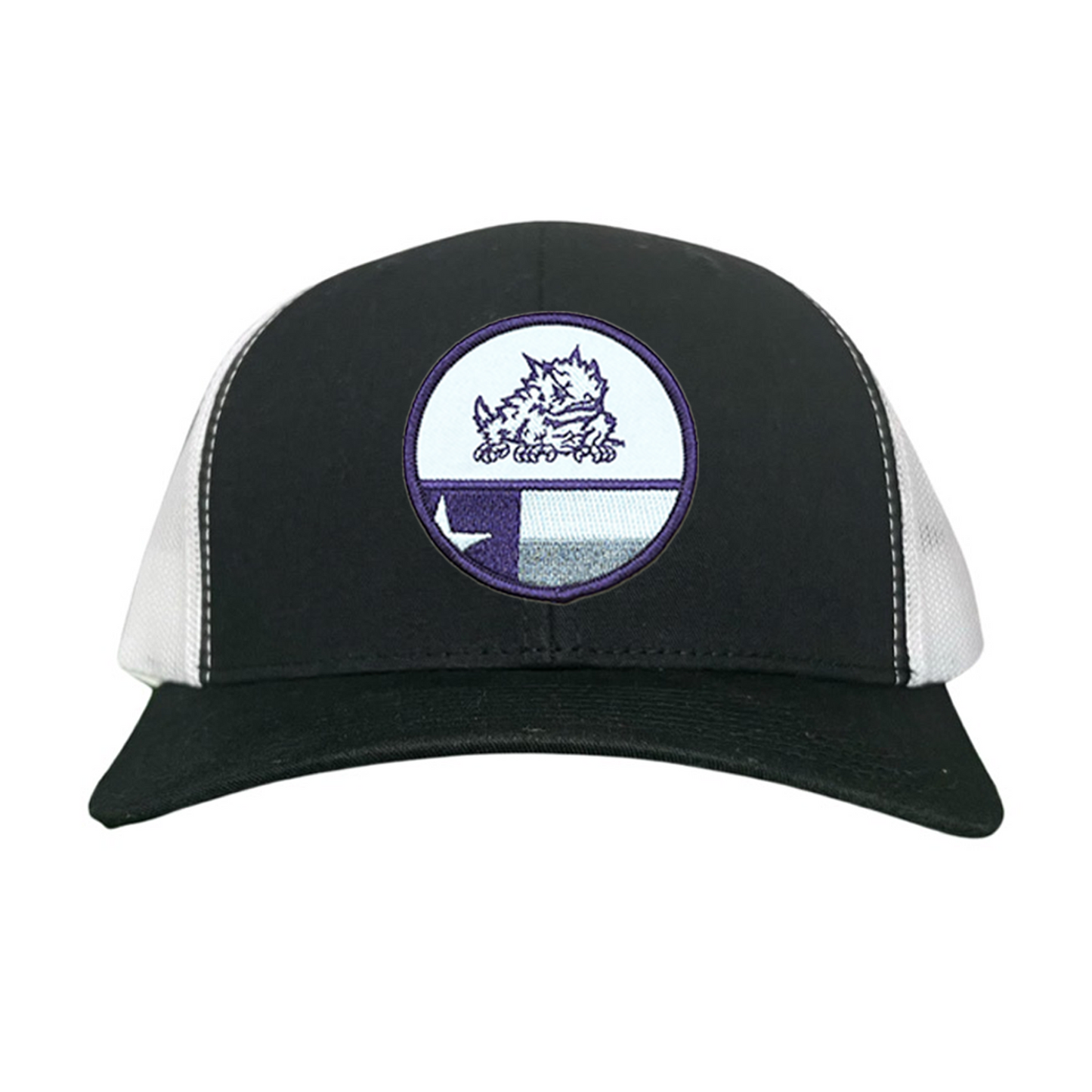 TCU Circle Horned Frog w/h State Flag / Hats / TCU034 / 248 / MM