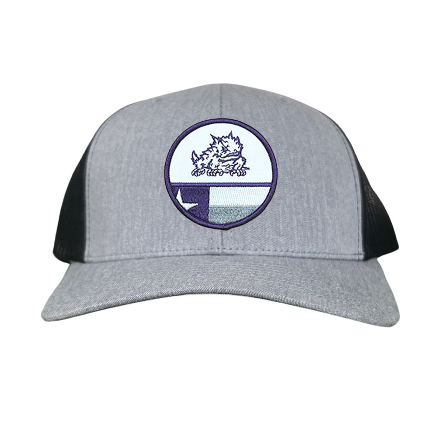 TCU Circle Horned Frog w/h State Flag / Hats / TCU034 / 248 / MM
