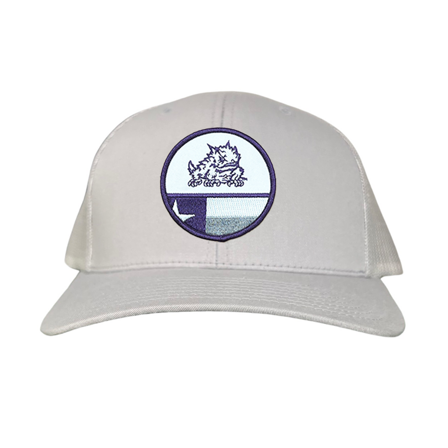 TCU Circle Horned Frog w/h State Flag / Hats / TCU034 / 248 / MM