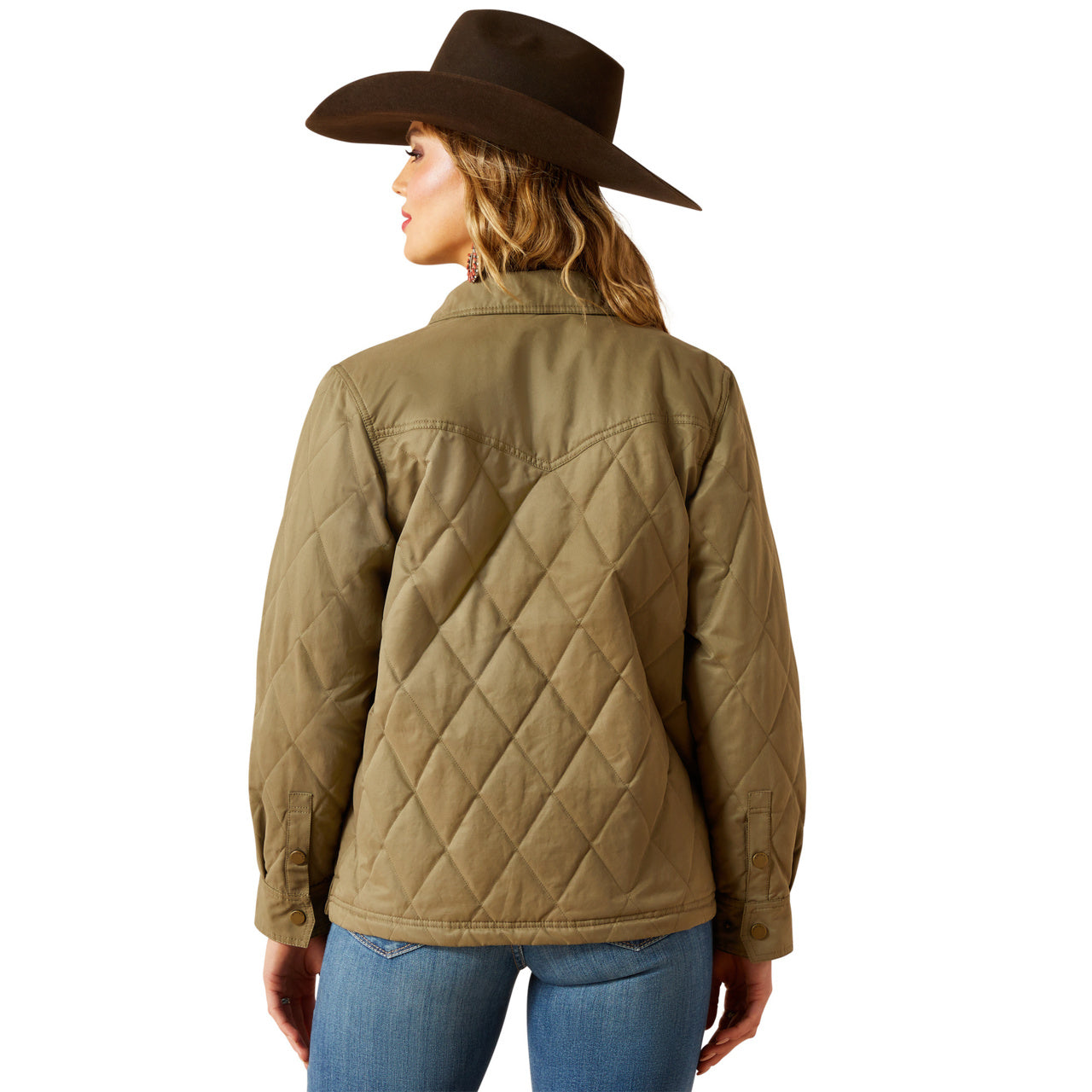 Ariat Women's Dusky Green Grizzly Quilted Barn Jacket