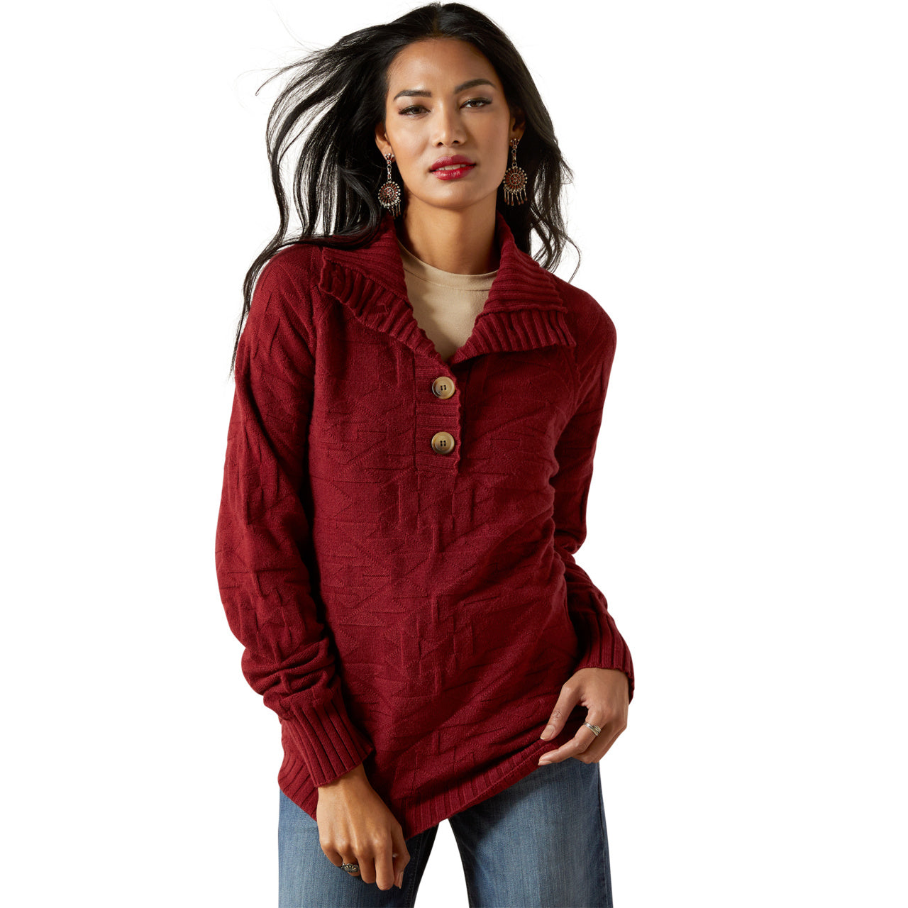Ariat Women's Cabernet Ornate Pullover Sweater