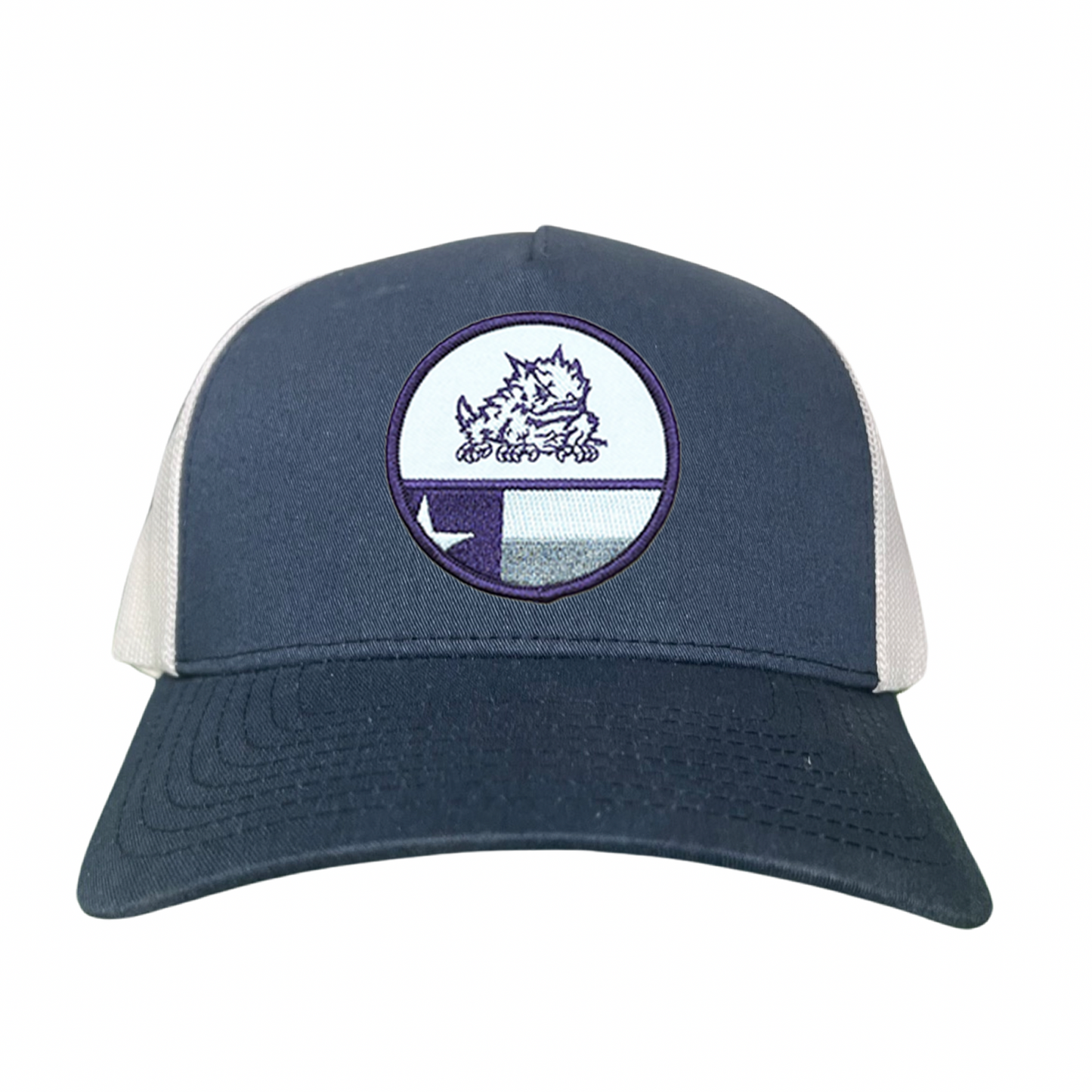 TCU Circle Horned Frog w/h State Flag / Hats / TCU034 / 248 / MM