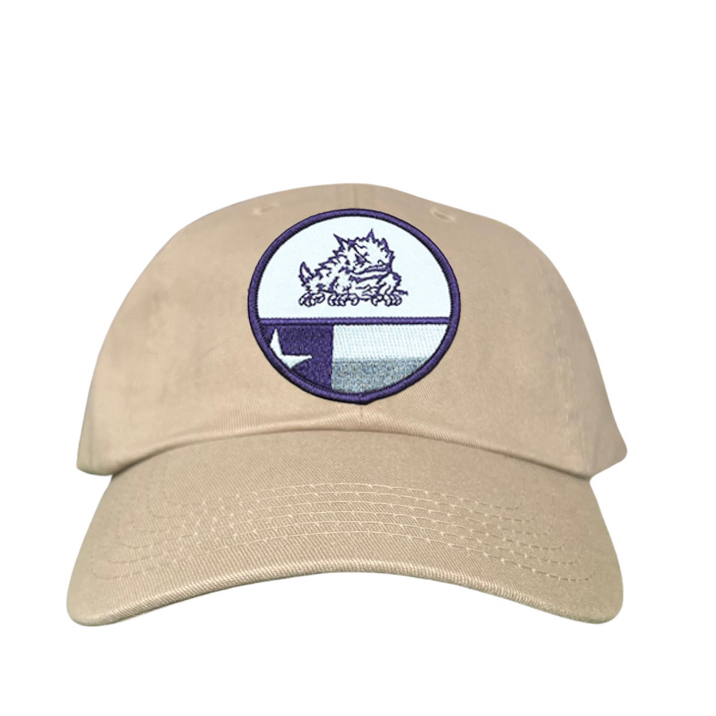 TCU Circle Horned Frog w/h State Flag / Hats / TCU034 / 248 / MM