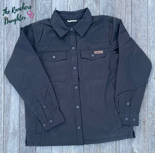 Ariat Women's Black Grizzly Quilted Barn Jacket