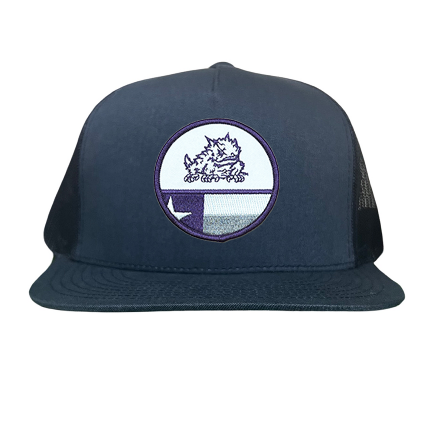 TCU Circle Horned Frog w/h State Flag / Hats / TCU034 / 248 / MM