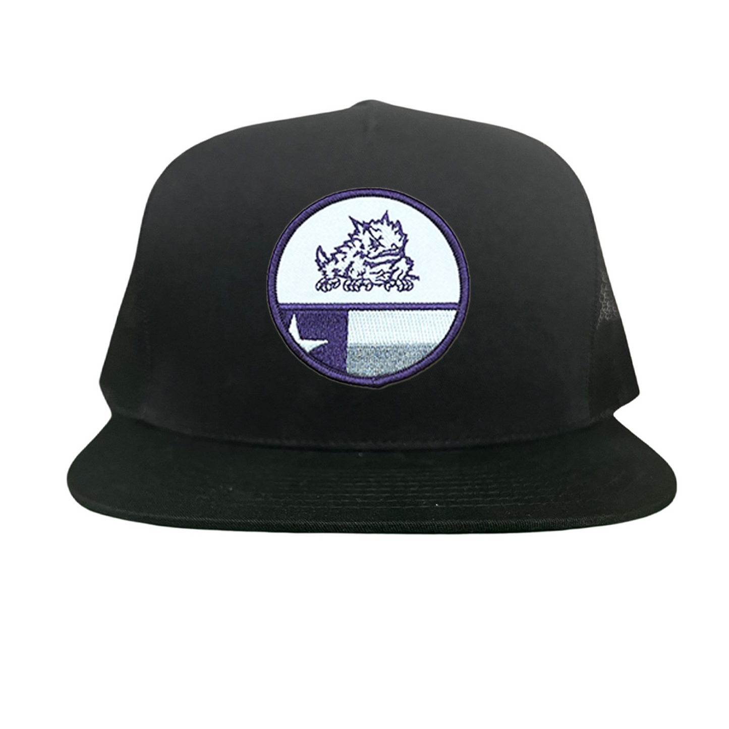 TCU Circle Horned Frog w/h State Flag / Hats / TCU034 / 248 / MM