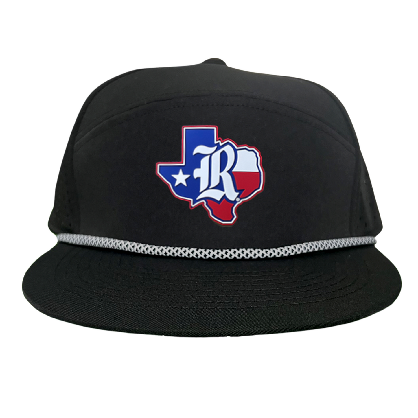 Rice University Old R State of Texas with Flag  Rubber Patch / Hats / 251 / Rice056 / MM