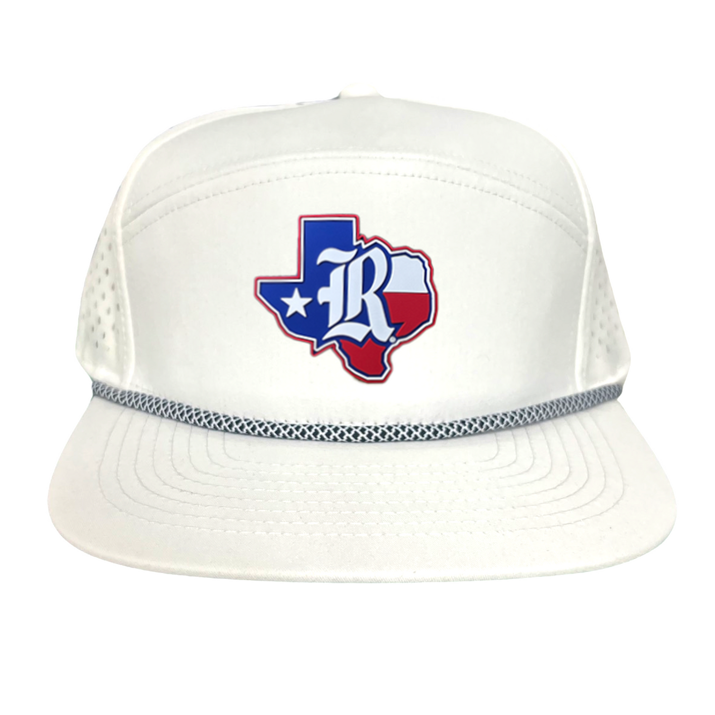 Rice University Old R State of Texas with Flag  Rubber Patch / Hats / 251 / Rice056 / MM