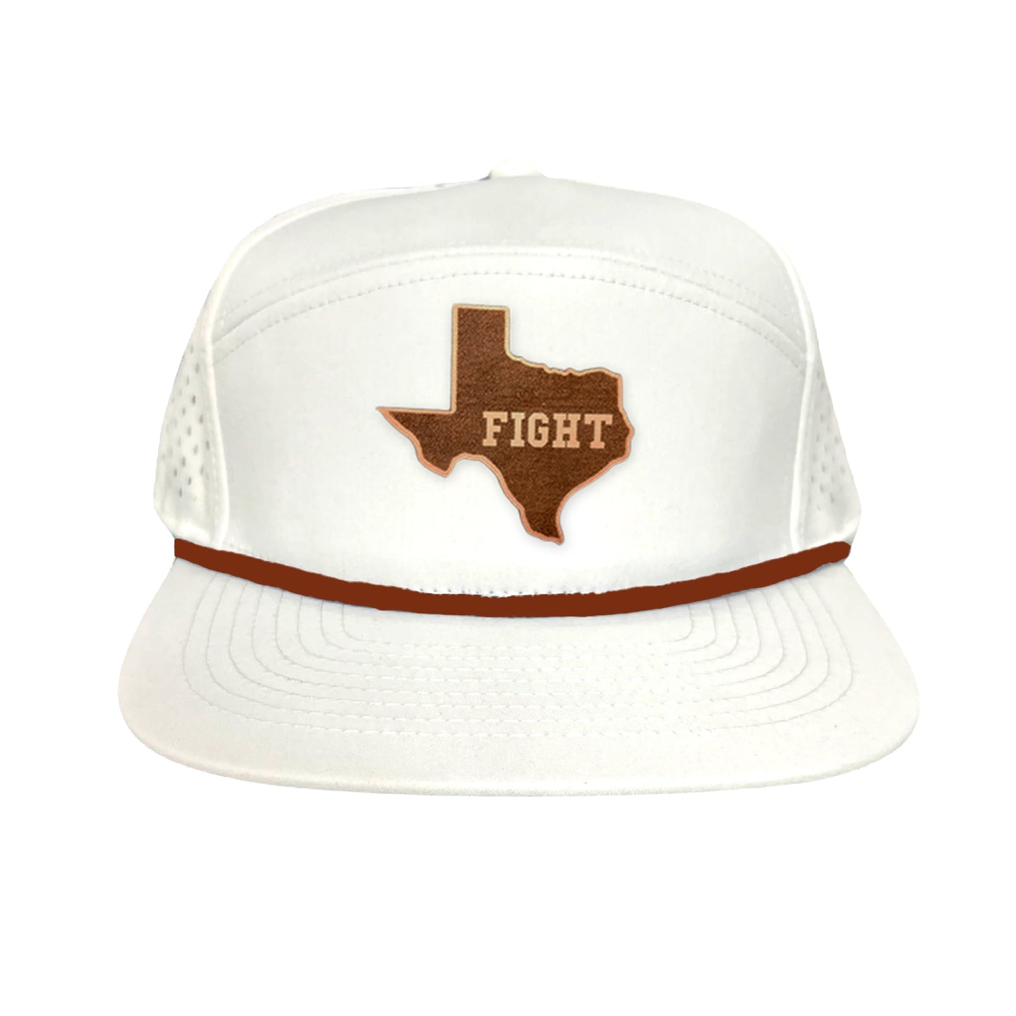 Texas Longhorns State of Texas Fight Leather Patch / Hats / 074