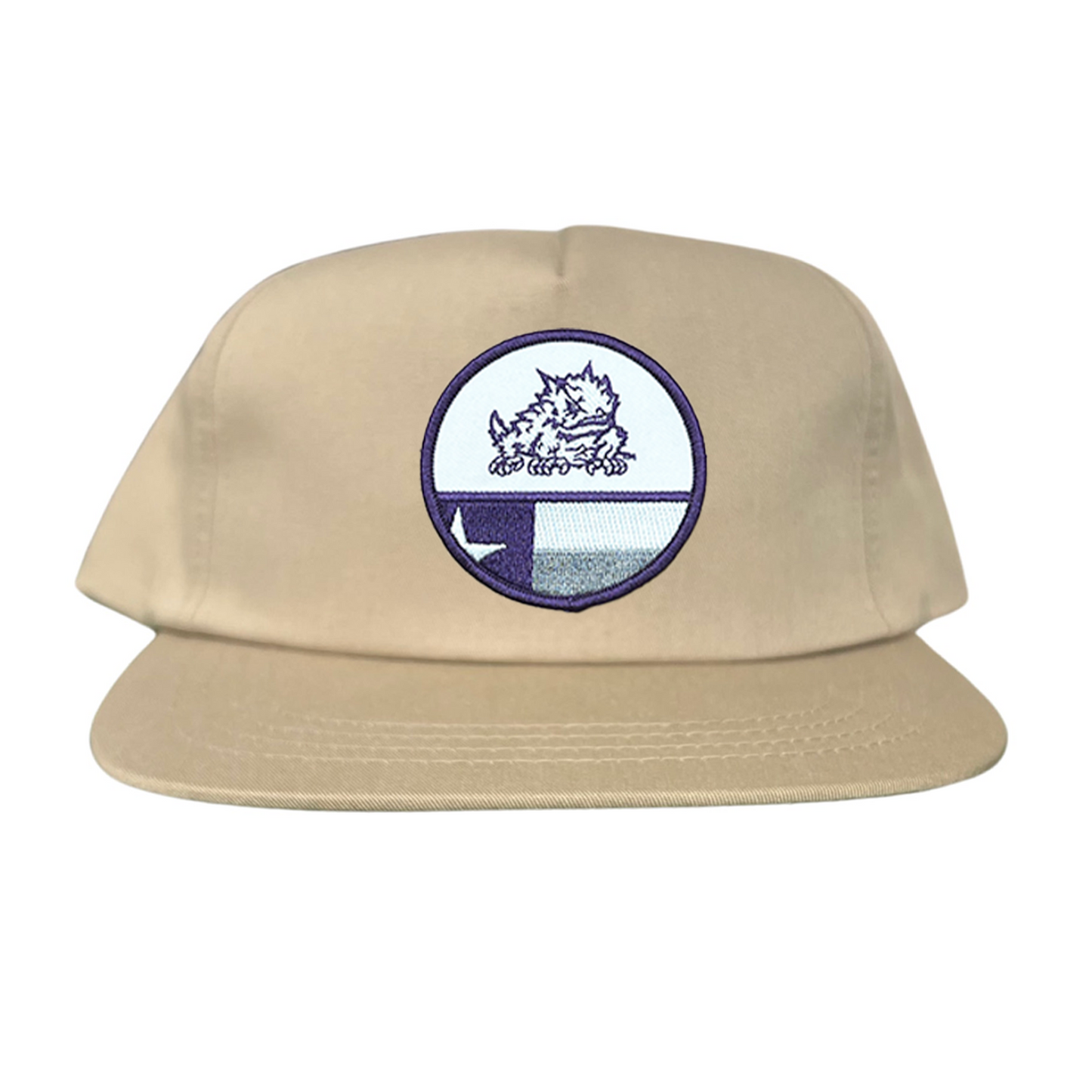 TCU Circle Horned Frog w/h State Flag / Hats / TCU034 / 248 / MM