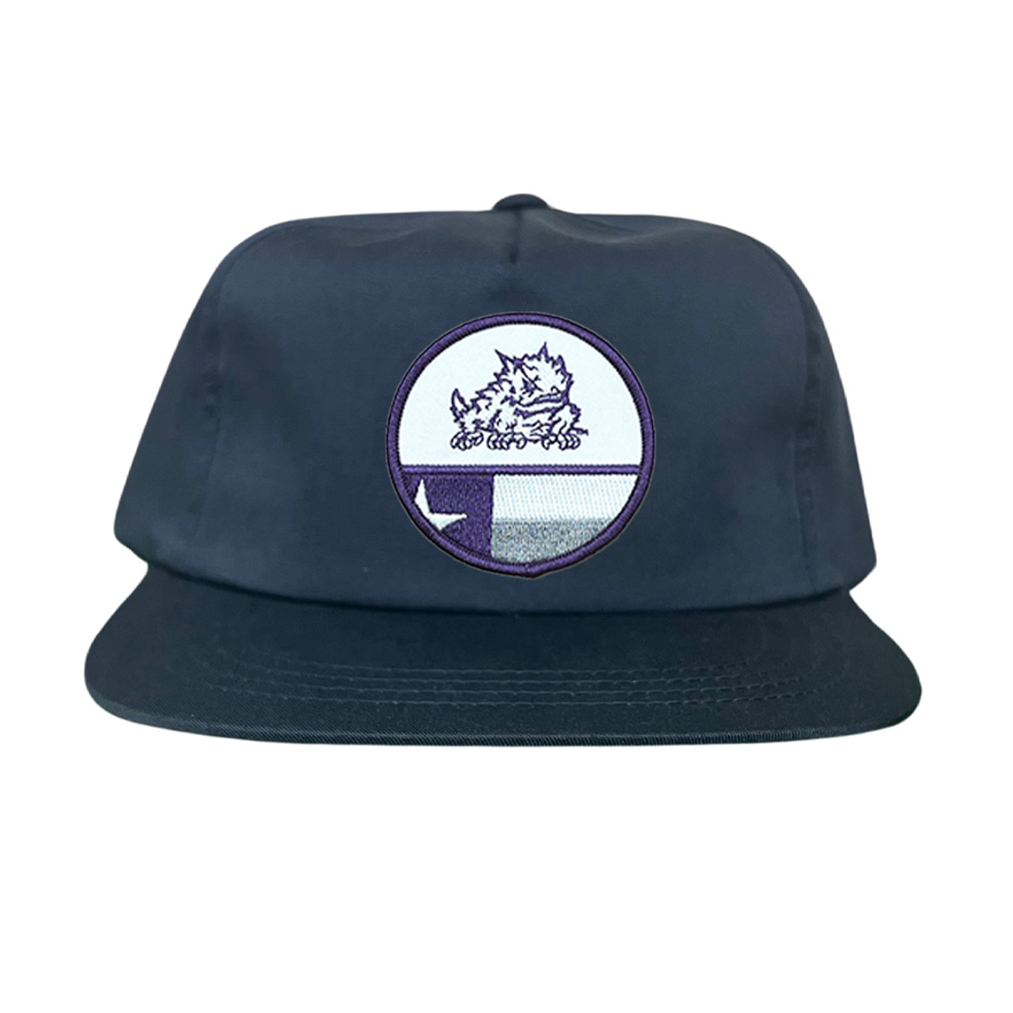 TCU Circle Horned Frog w/h State Flag / Hats / TCU034 / 248 / MM