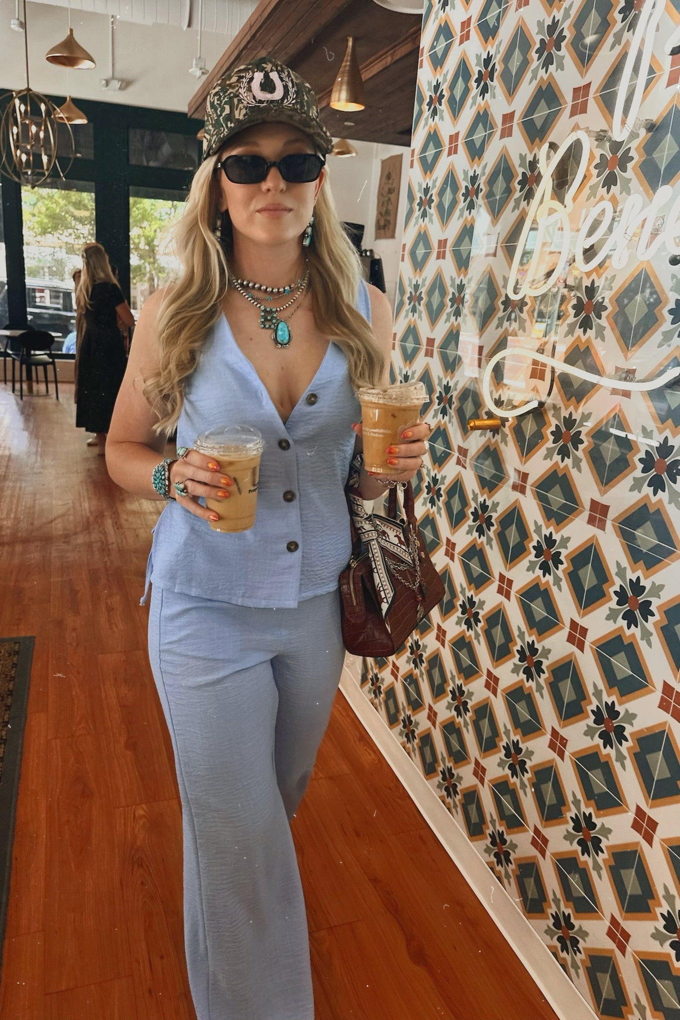 The Rio Linen Set in Blue