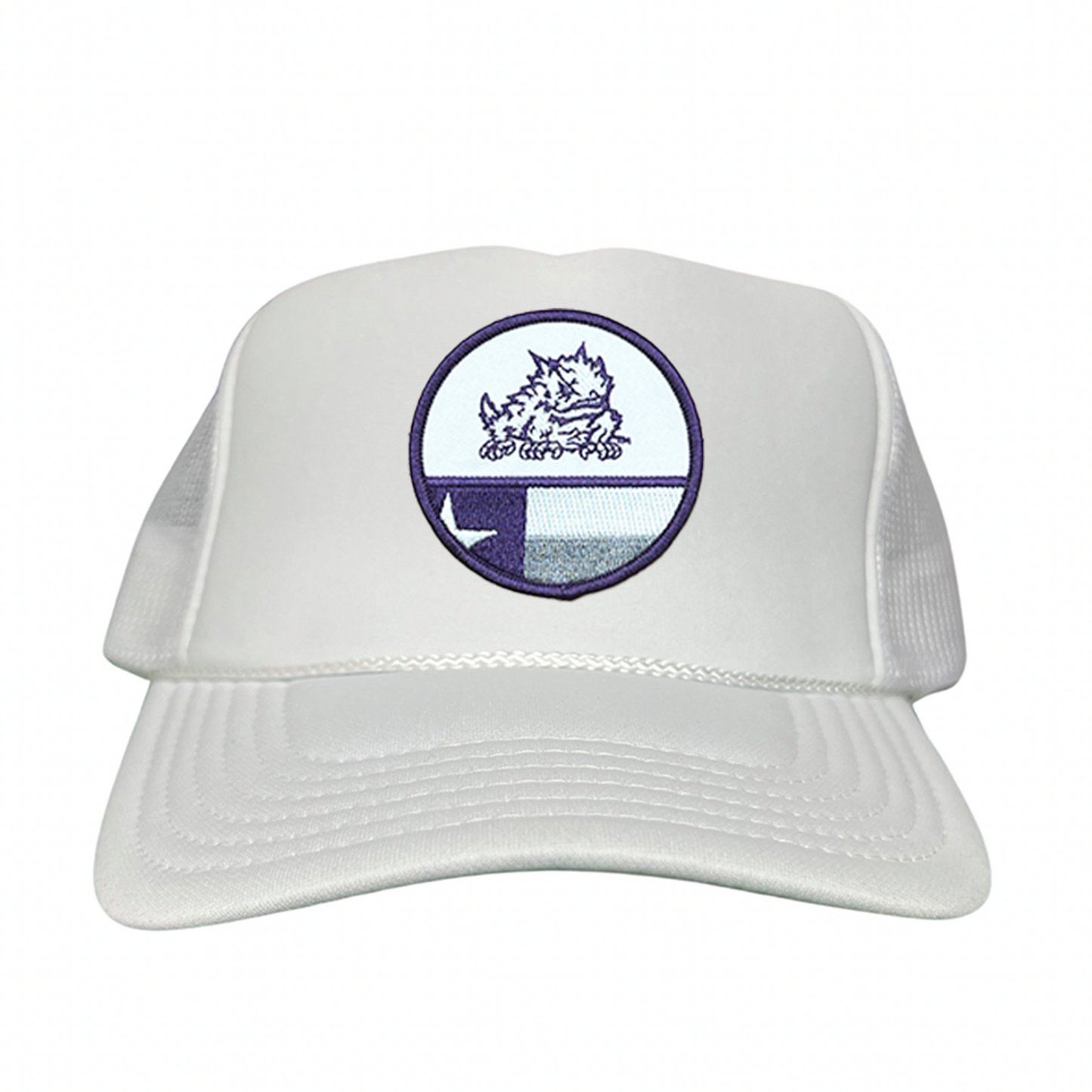 TCU Circle Horned Frog w/h State Flag / Hats / TCU034 / 248 / MM