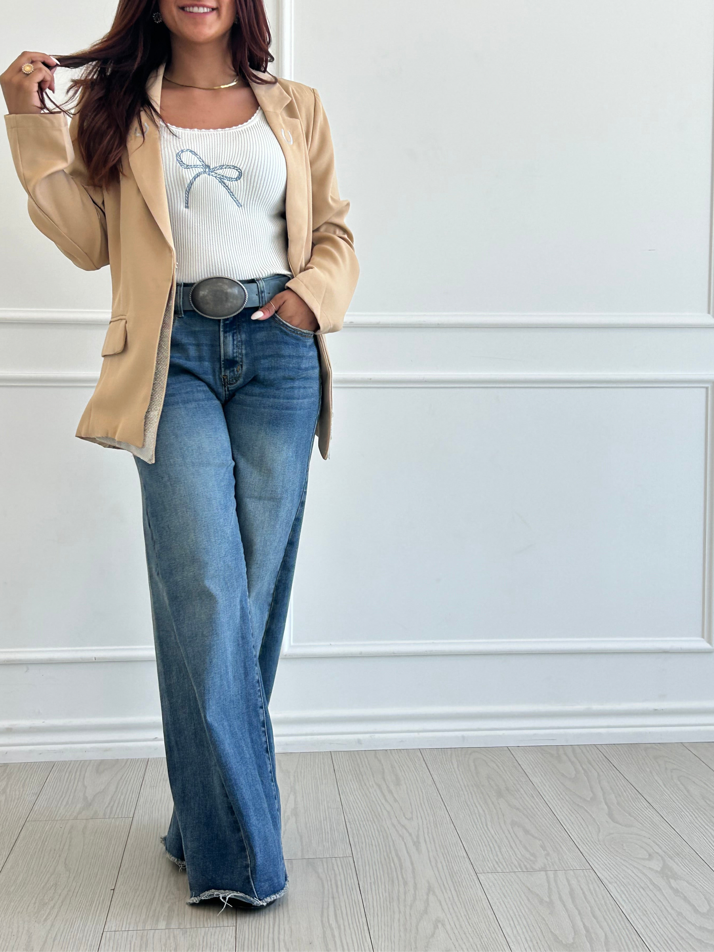 The Rope Bow Top in White