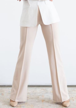 The Zoey Trouser in Cream