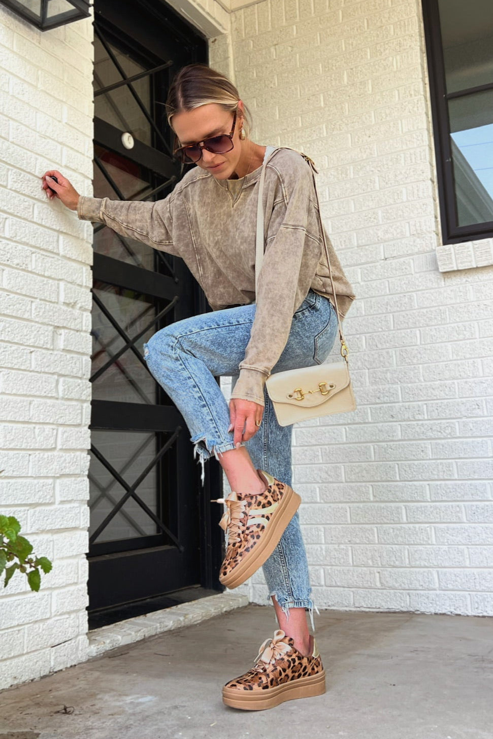 SALE The Oaklynn Platform Sneakers in Leopard