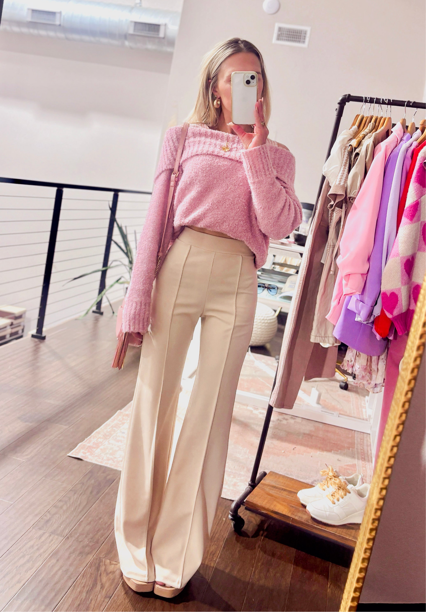 The Zoey Trouser in Cream
