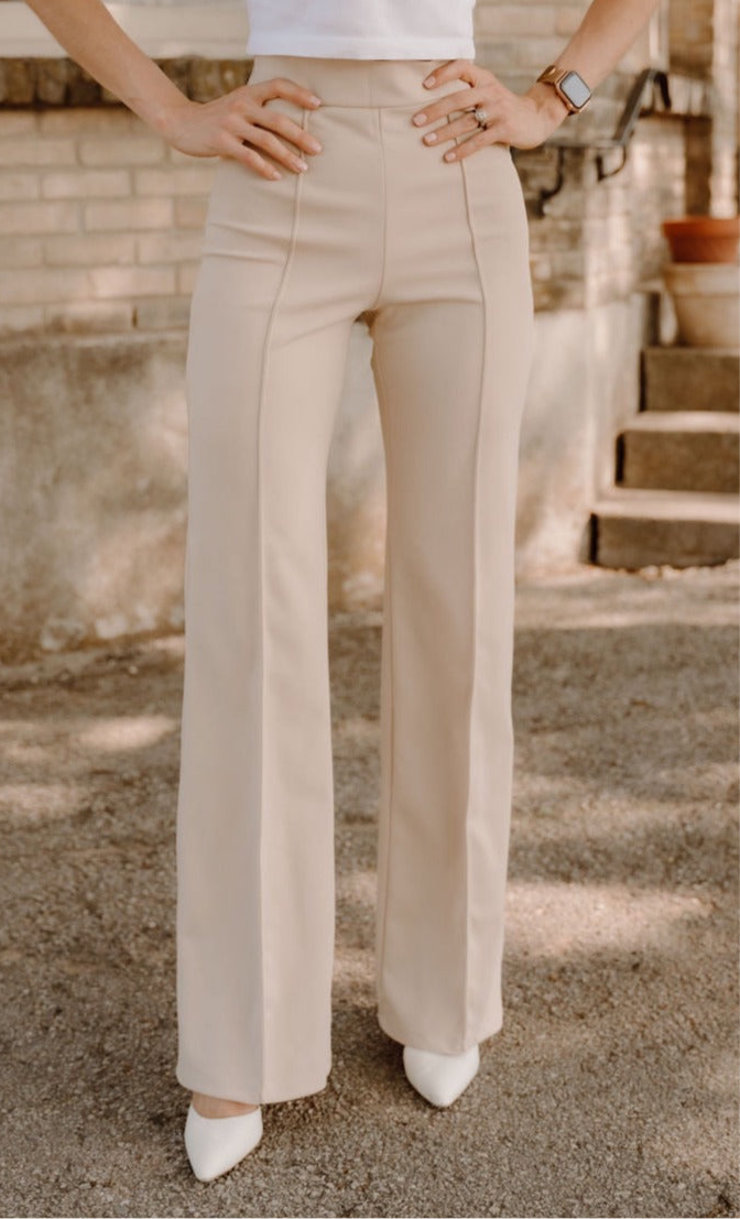 The Zoey Trouser in Cream