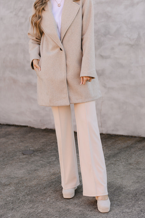 The Zoey Trouser in Cream