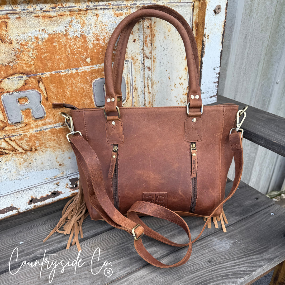Canyon Check Cowhide Concealed Carry Purse