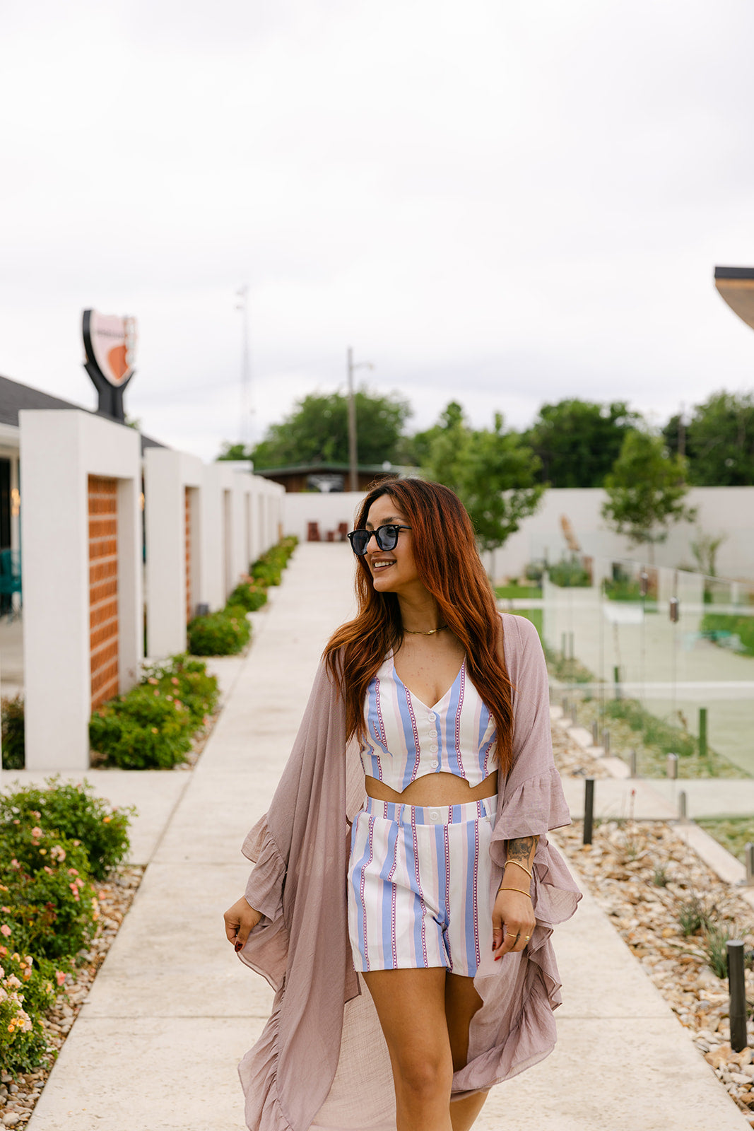 The Marina Duster in Mauve