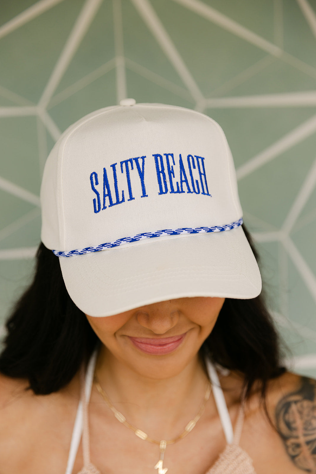 The Salty Beach Trucker Hat in Blue