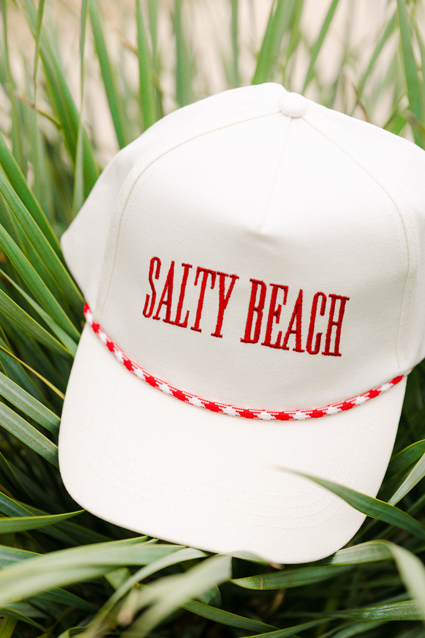 The Salty Beach Trucker Hat in Red