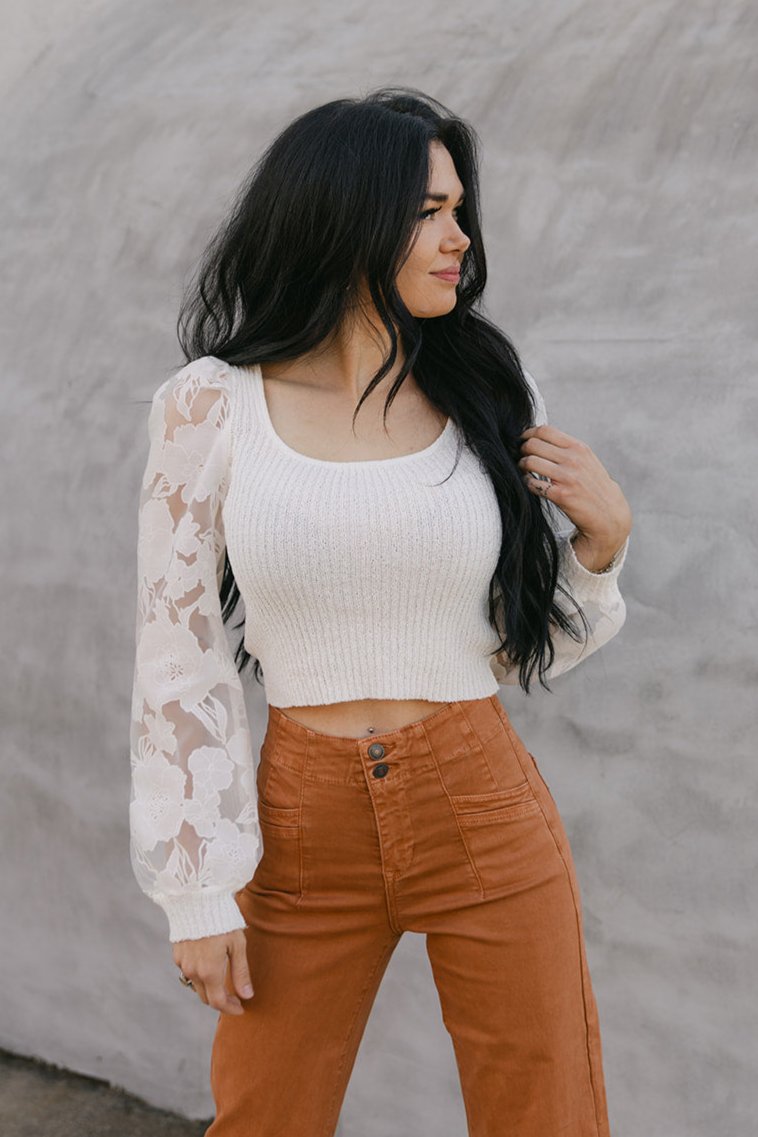 SALE The Stella Sweater in White