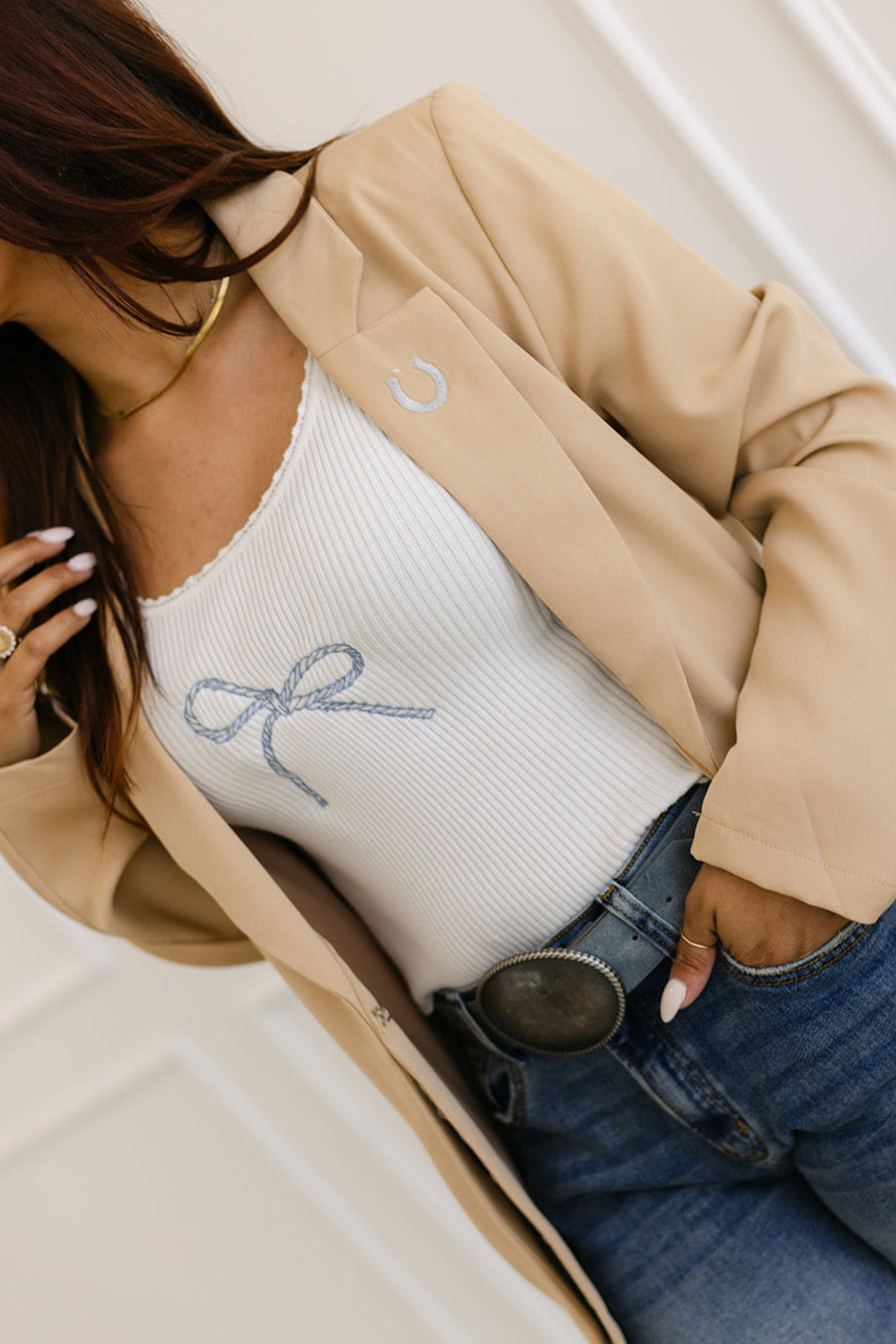 The Rope Bow Top in White