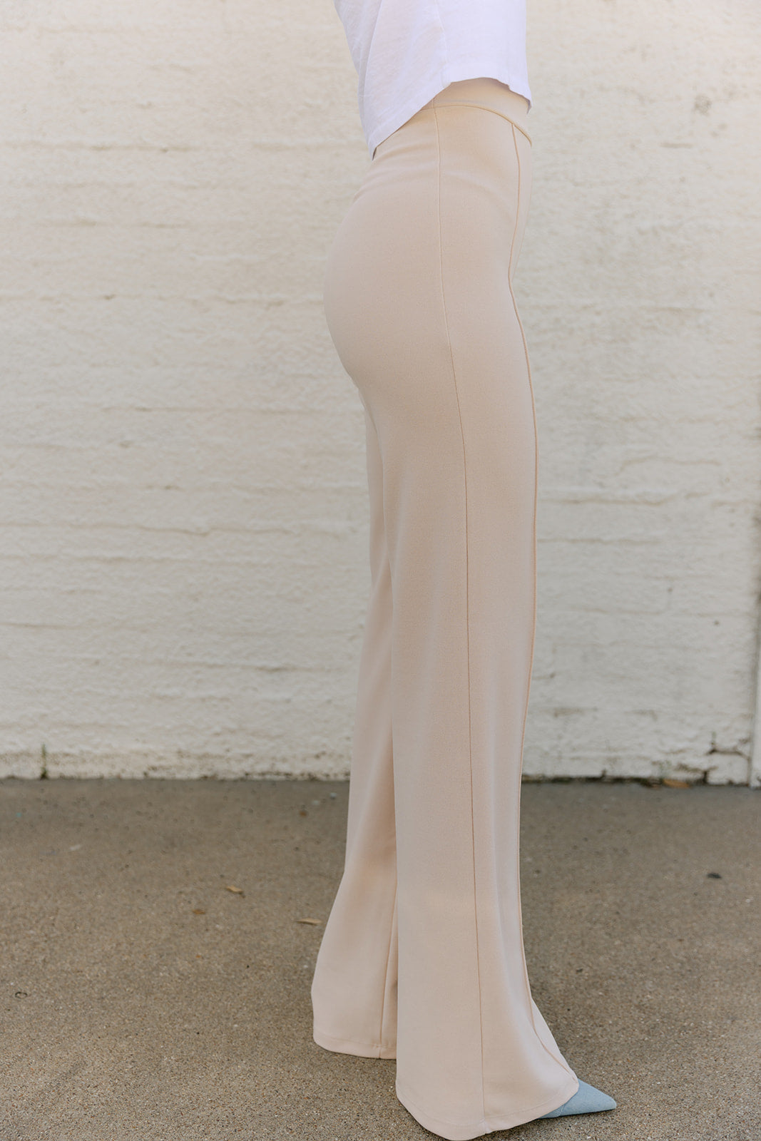 The Zoey Trouser in Cream