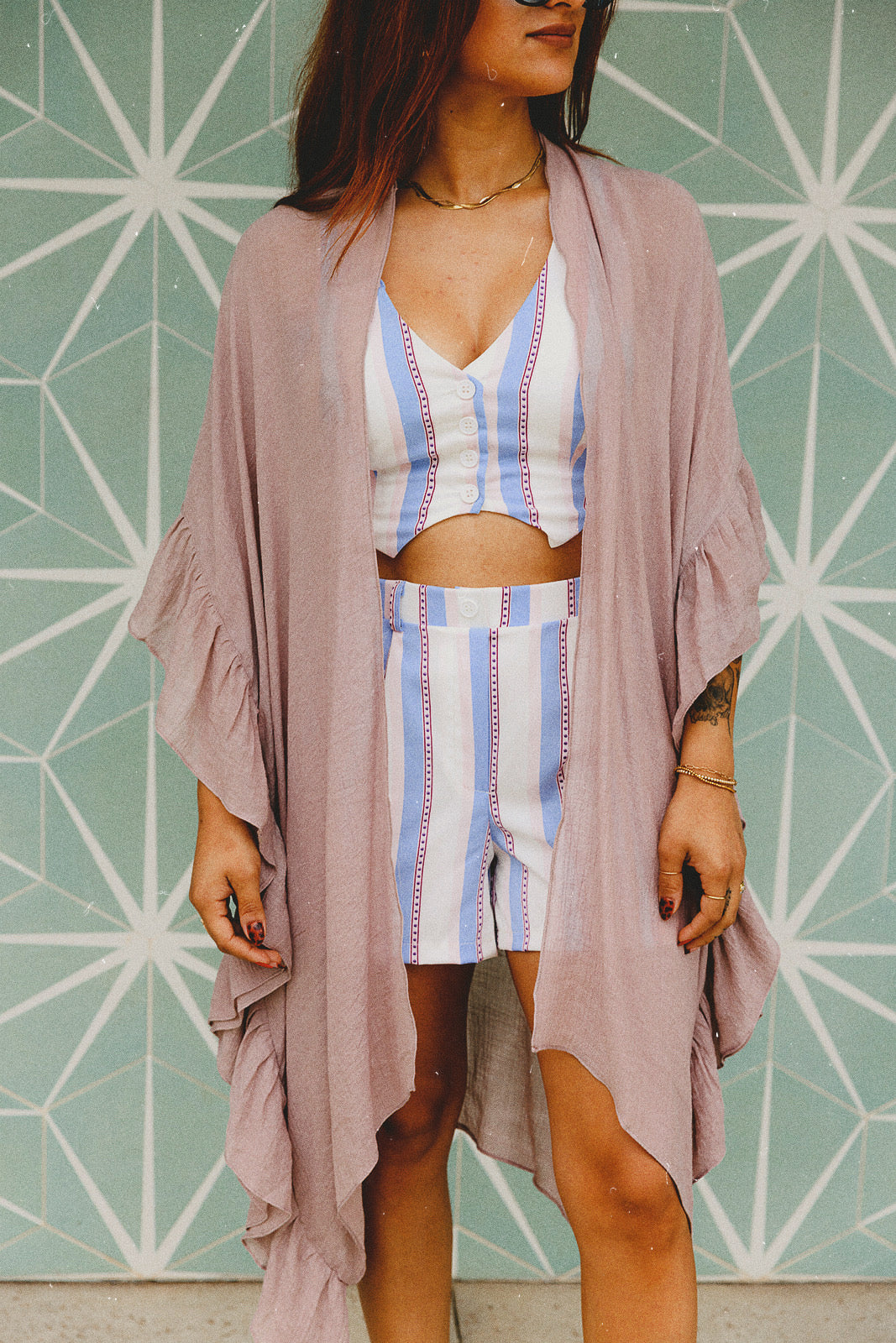 The Marina Duster in Mauve