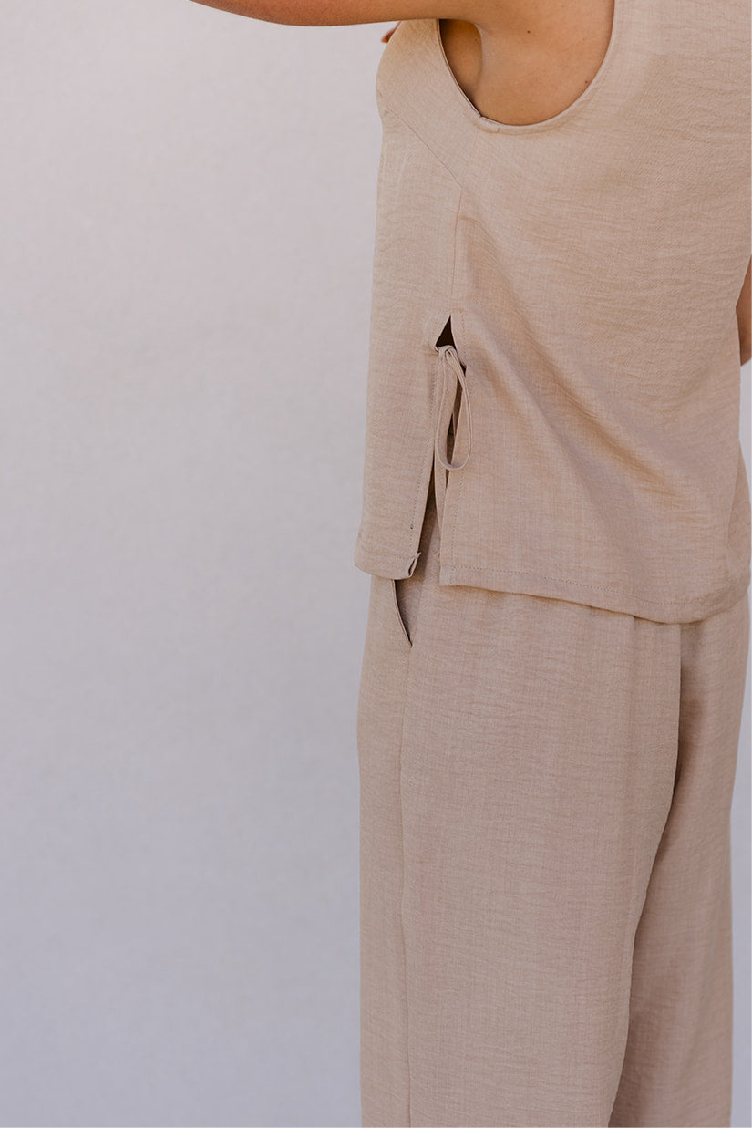 The Rio Linen Set in Tan