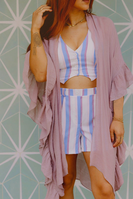 The Marina Duster in Mauve