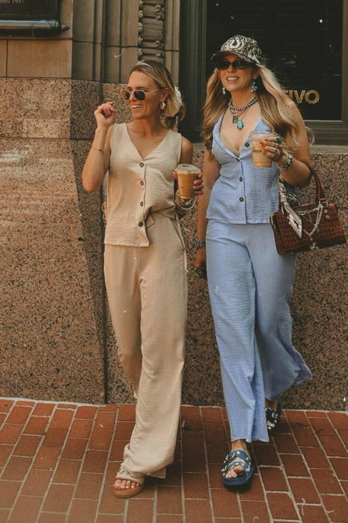 The Rio Linen Set in Tan