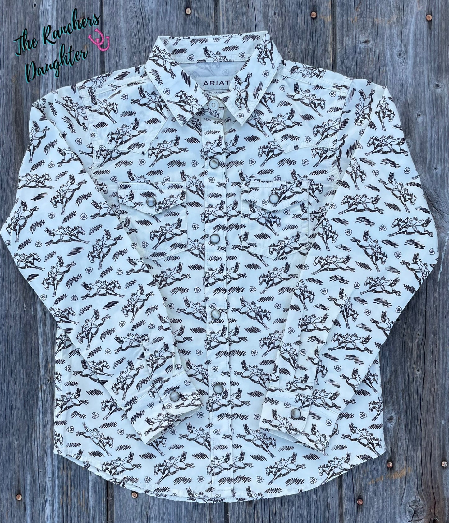 Ariat Girls Rodeo Time Western Shirt