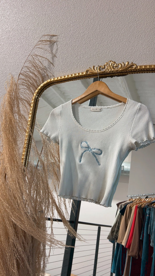 The Rope Bow Top in White