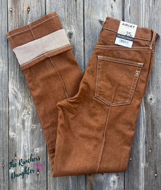 Ariat Women's Rust Ultra High Rise Relaxed Straight Leg Jean