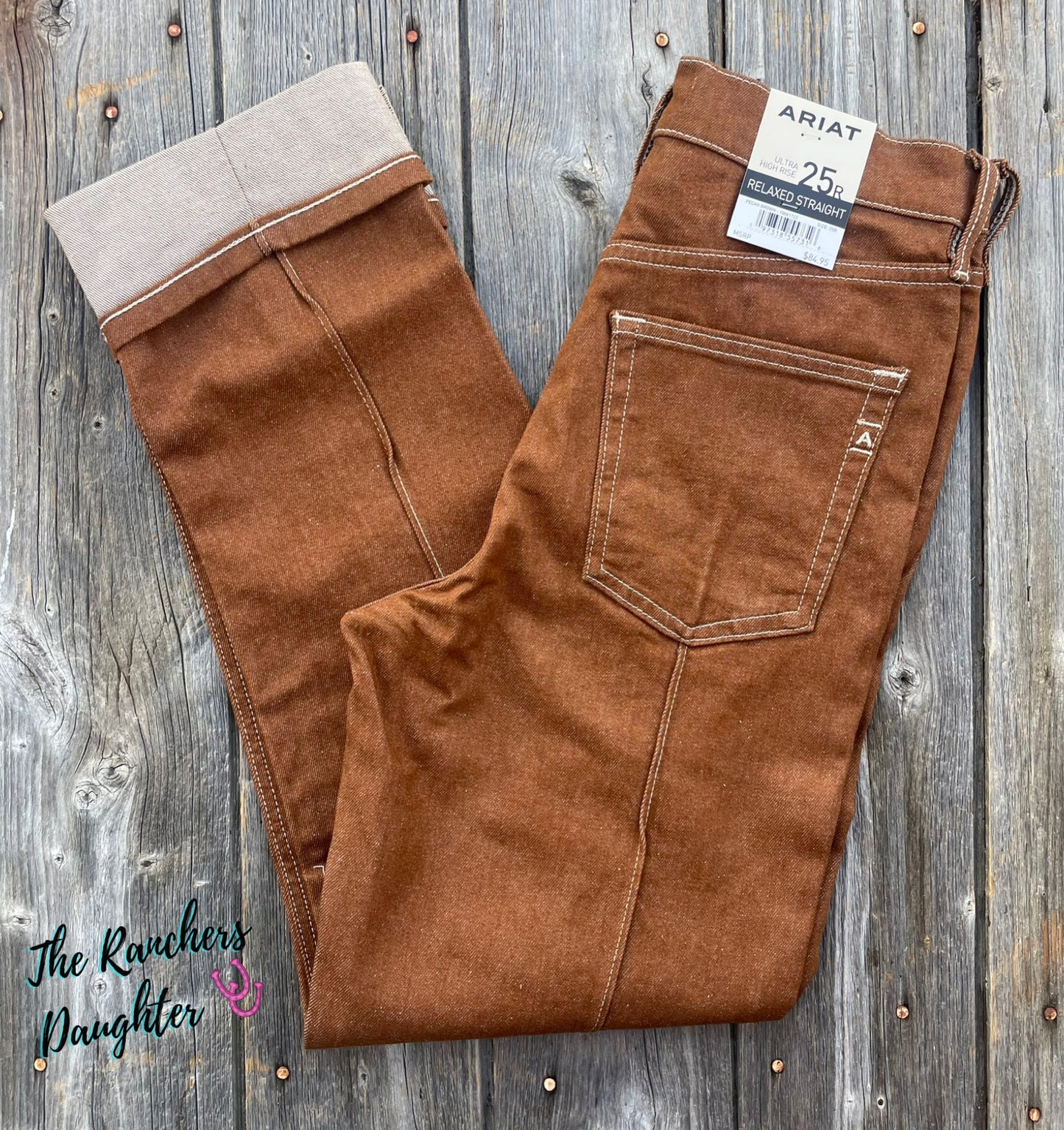 Ariat Women's Rust Ultra High Rise Relaxed Straight Leg Jean