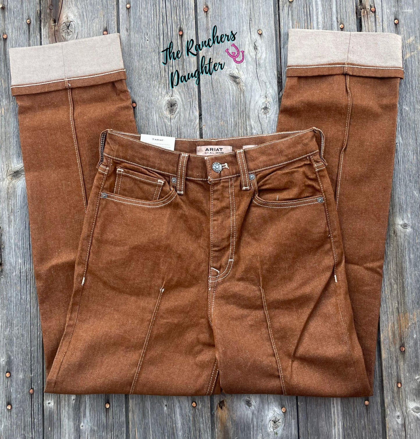 Ariat Women's Rust Ultra High Rise Relaxed Straight Leg Jean