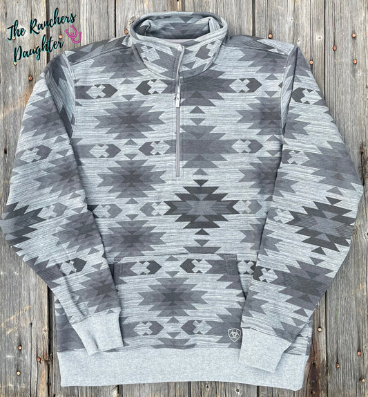 Ariat Women's Grey Southwest Sienna 1/2 Zip Sweatshirt