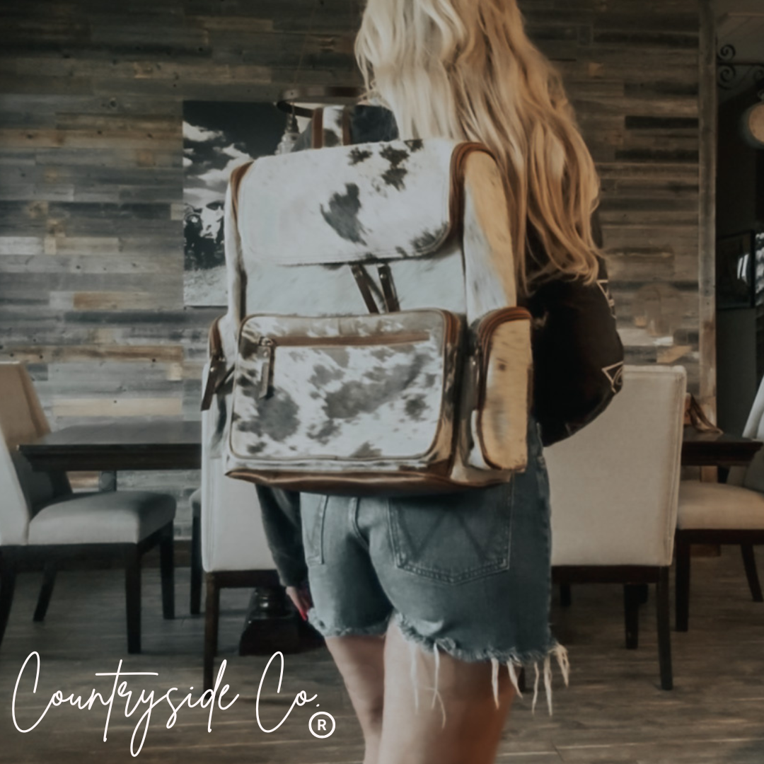 Boulder Cowhide Conceal Carry Backpack Laptop Bag by Countryside Co.