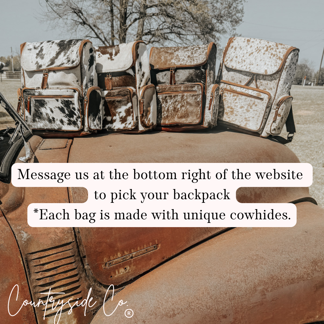 Boulder Cowhide Conceal Carry Backpack Laptop Bag by Countryside Co.