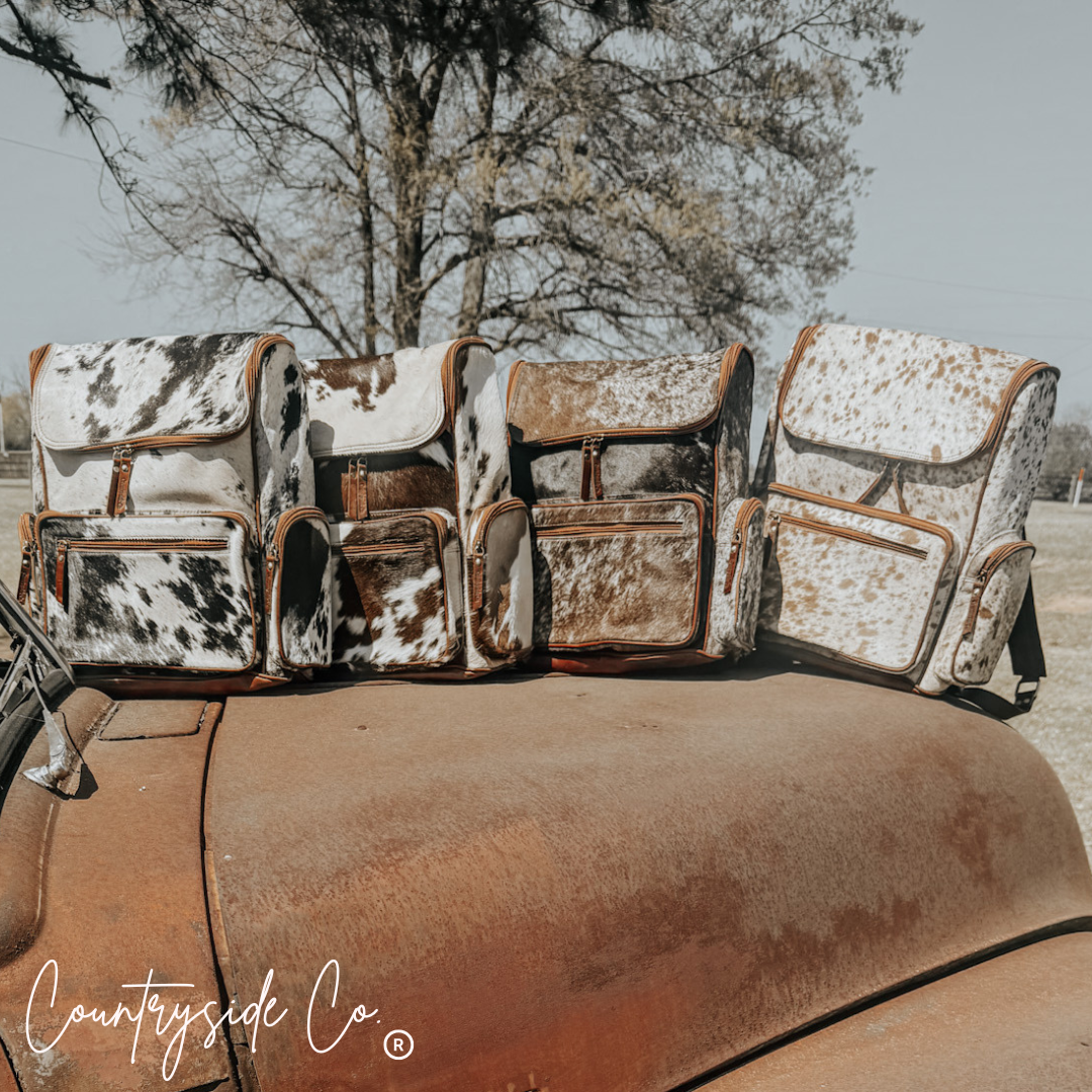 Boulder Cowhide Conceal Carry Backpack Laptop Bag by Countryside Co.