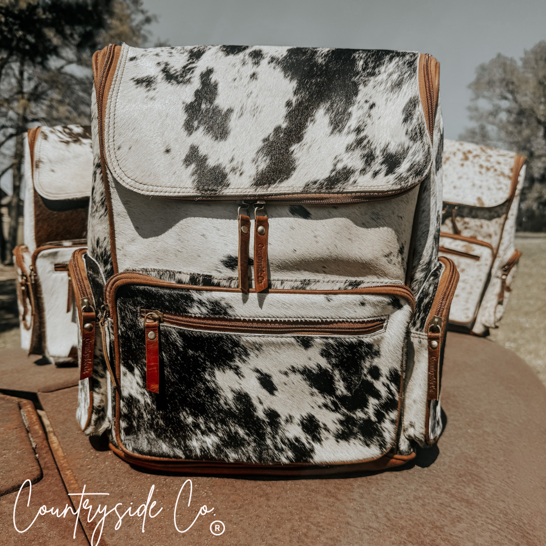 Boulder Cowhide Conceal Carry Backpack Laptop Bag by Countryside Co.