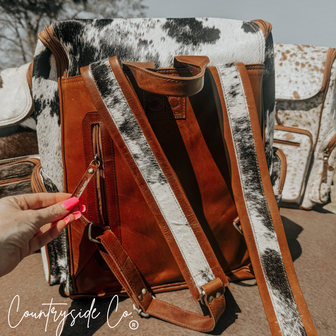 Boulder Cowhide Conceal Carry Backpack Laptop Bag by Countryside Co.