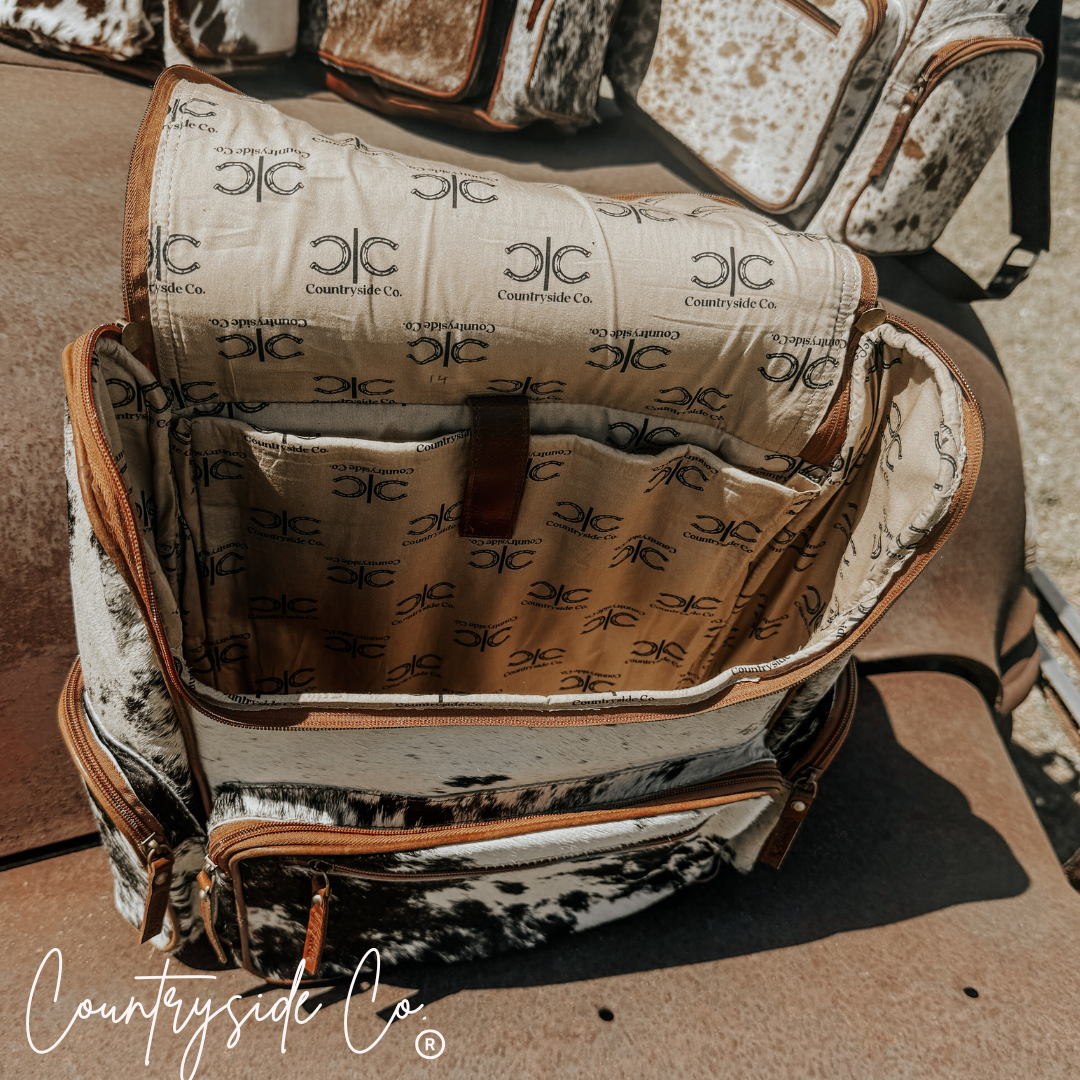 Boulder Cowhide Conceal Carry Backpack Laptop Bag by Countryside Co.